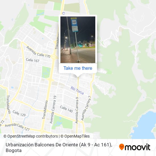 Urbanización Balcones De Oriente (Ak 9 - Ac 161) map