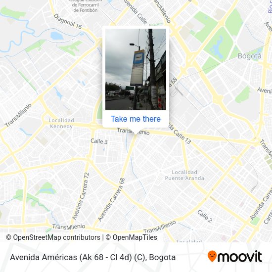 Avenida Américas (Ak 68 - Cl 4d) (C) map