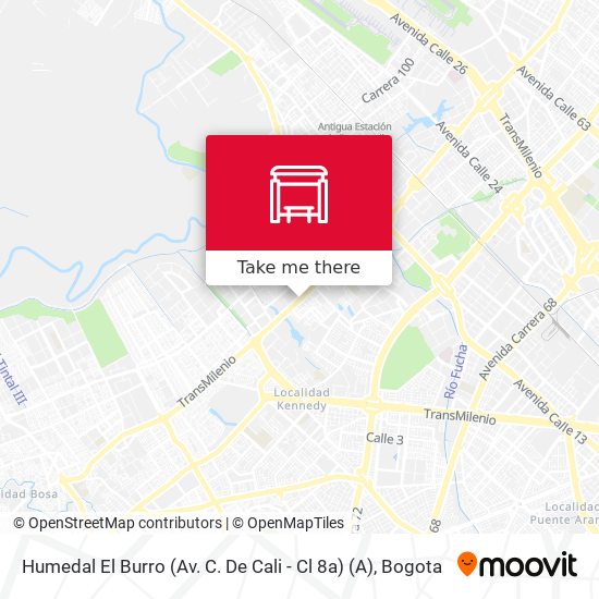 Mapa de Humedal El Burro (Av. C. De Cali - Cl 8a) (A)