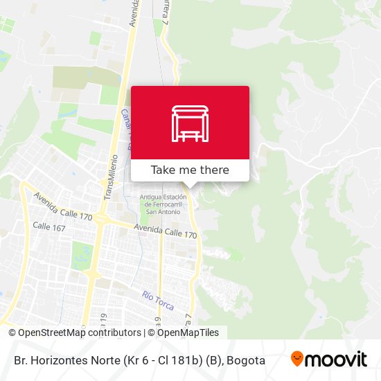Br. Horizontes Norte (Kr 6 - Cl 181b) (B) map