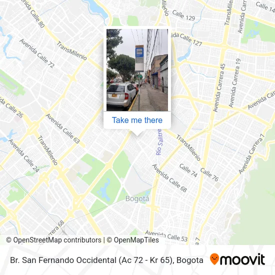 Mapa de Br. San Fernando Occidental (Ac 72 - Kr 65)