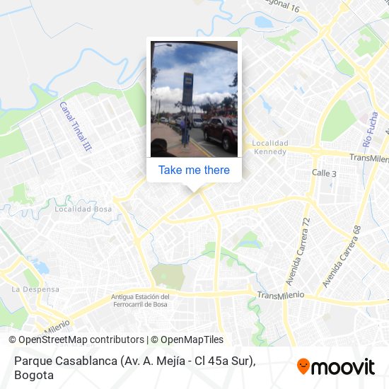 Mapa de Parque Casablanca (Av. A. Mejía - Cl 45a Sur)