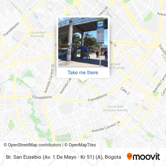 Br. San Eusebio (Av. 1 De Mayo - Kr 51) (A) map