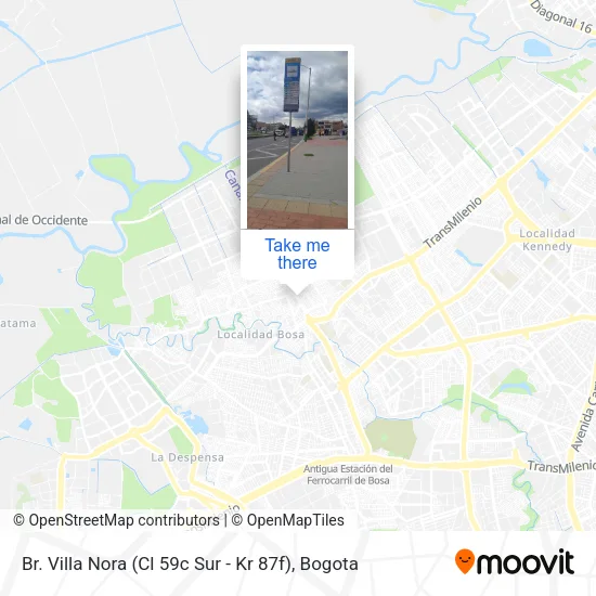 Mapa de Br. Villa Nora (Cl 59c Sur - Kr 87f)