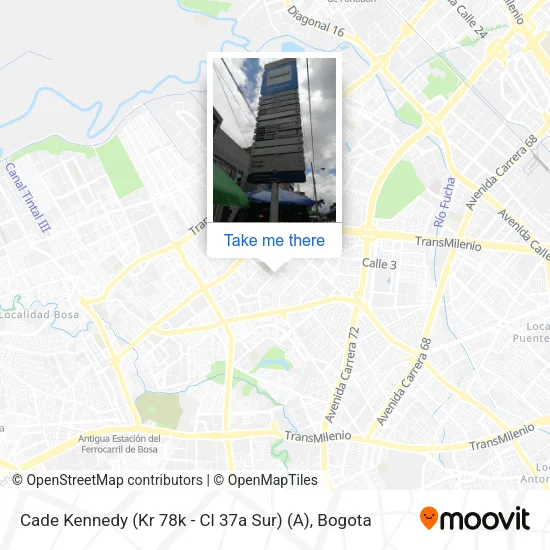 Mapa de Cade Kennedy (Kr 78k - Cl 37a Sur) (A)