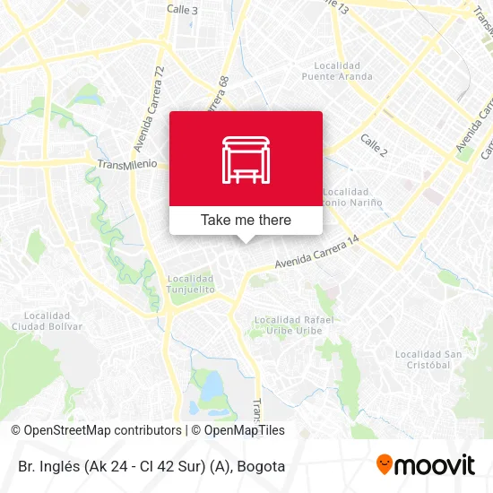Mapa de Br. Inglés (Ak 24 - Cl 42 Sur) (A)