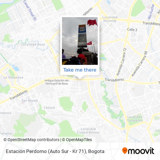 Estación Perdomo (Auto Sur - Kr 71) map