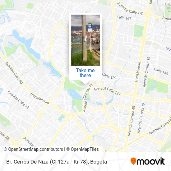 Br. Cerros De Niza (Cl 127a - Kr 78) map