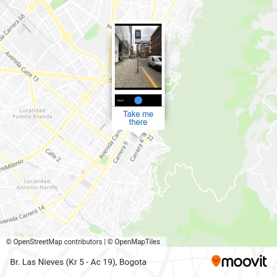 Mapa de Br. Las Nieves (Kr 5 - Ac 19)