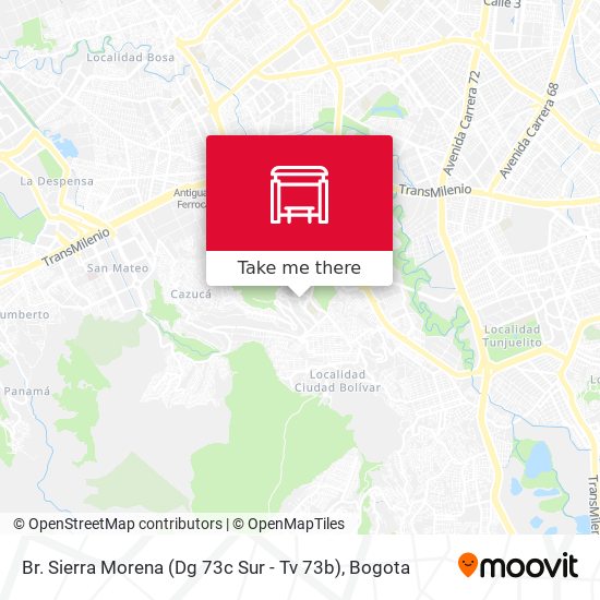 Mapa de Br. Sierra Morena (Dg 73c Sur - Tv 73b)