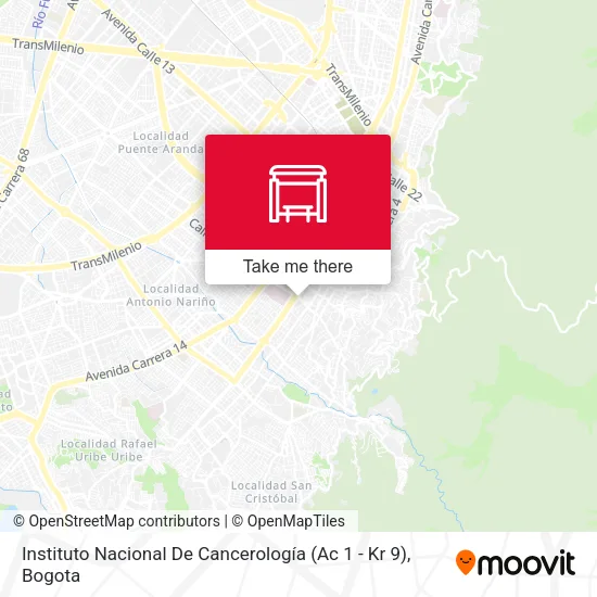 Mapa de Instituto Nacional De Cancerología (Ac 1 - Kr 9)
