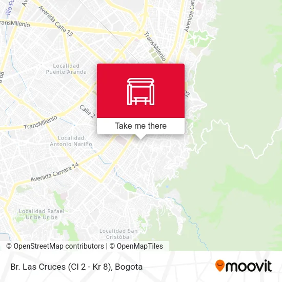 Mapa de Br. Las Cruces (Cl 2 - Kr 8)