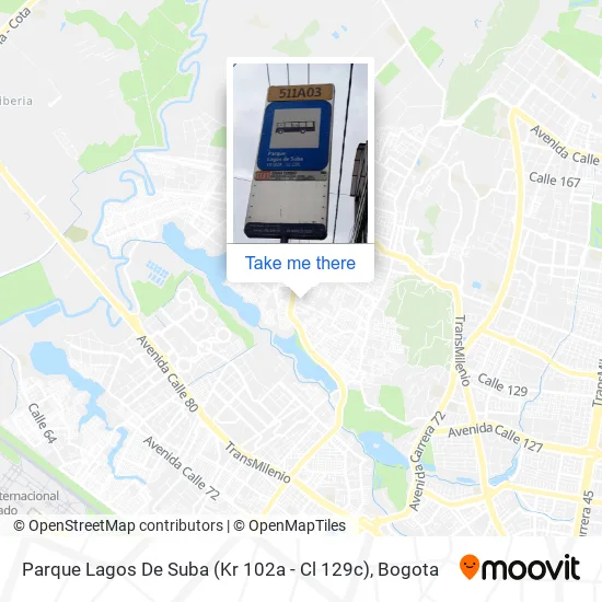 Mapa de Parque Lagos De Suba (Kr 102a - Cl 129c)