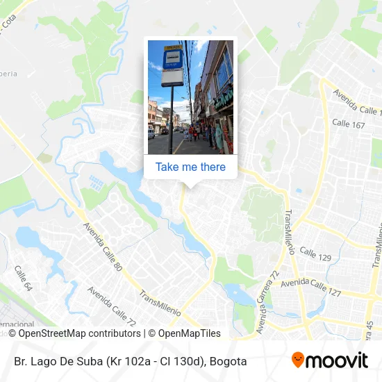 Mapa de Br. Lago De Suba (Kr 102a - Cl 130d)