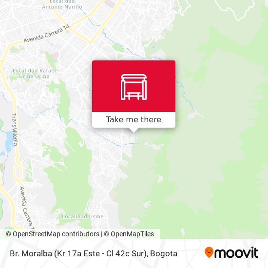 Br. Moralba (Kr 17a Este - Cl 42c Sur) map