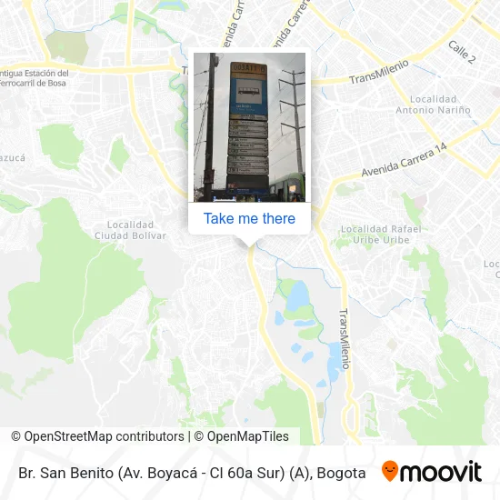 Mapa de Br. San Benito (Av. Boyacá - Cl 60a Sur) (A)
