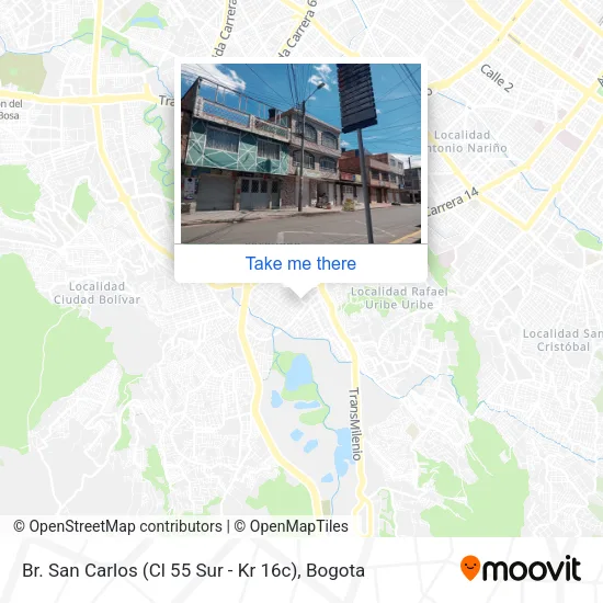 Mapa de Br. San Carlos (Cl 55 Sur - Kr 16c)