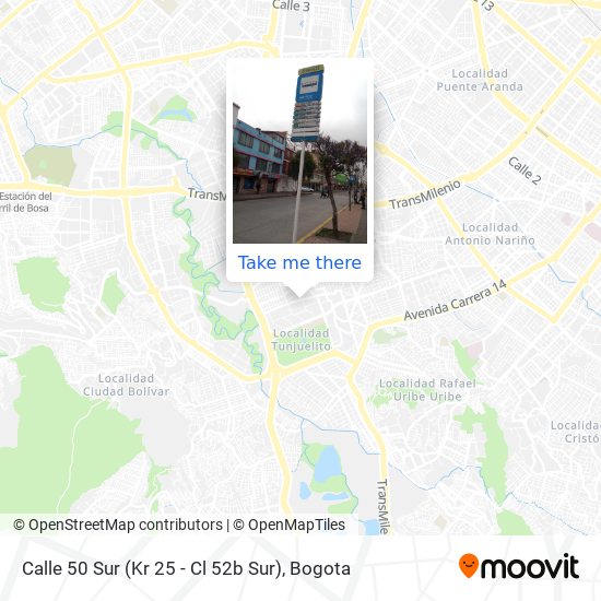 Calle 50 Sur (Kr 25 - Cl 52b Sur) map