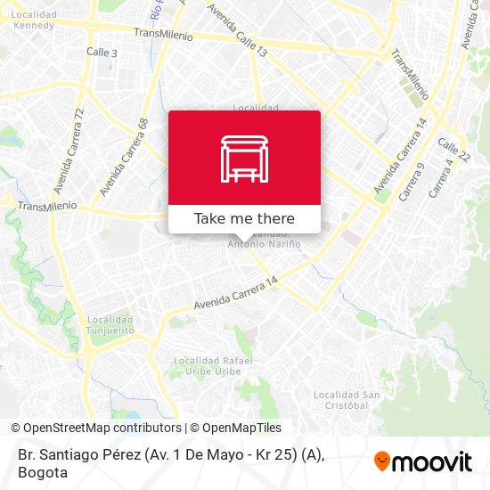 Br. Santiago Pérez (Av. 1 De Mayo - Kr 25) (A) map