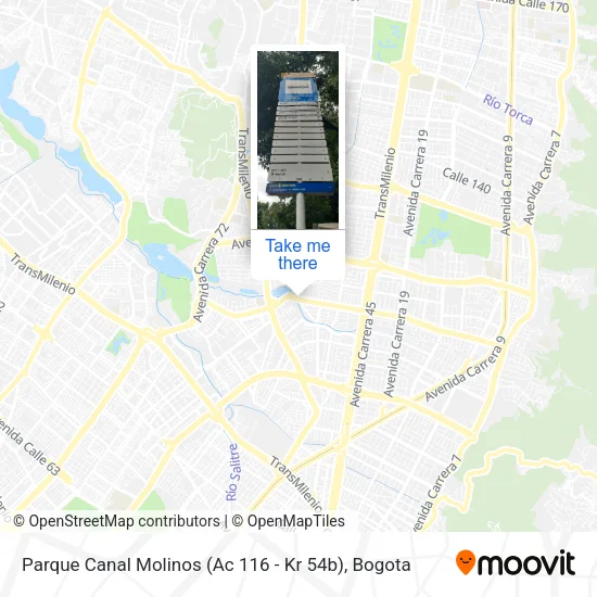 Mapa de Parque Canal Molinos (Ac 116 - Kr 54b)
