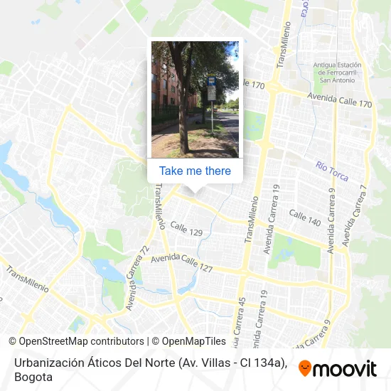 Mapa de Urbanización Áticos Del Norte (Av. Villas - Cl 134a)