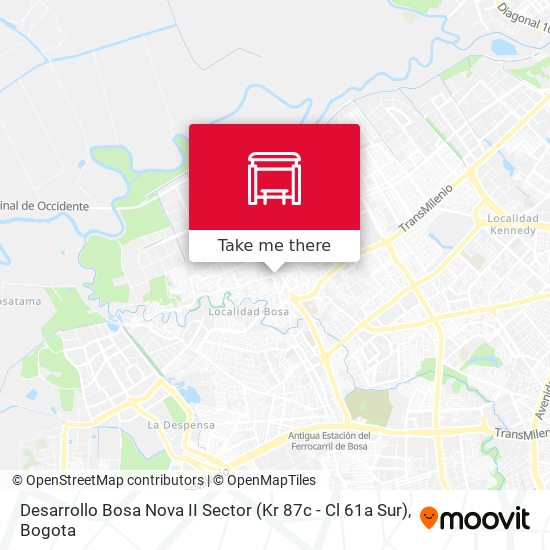 Mapa de Desarrollo Bosa Nova II Sector (Kr 87c - Cl 61a Sur)