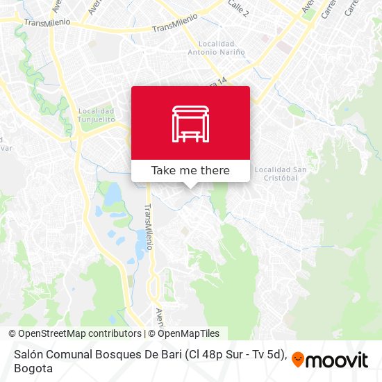 Salón Comunal Bosques De Bari (Cl 48p Sur - Tv 5d) map