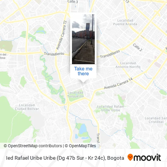 Mapa de Ied Rafael Uribe Uribe (Dg 47b Sur - Kr 24c)