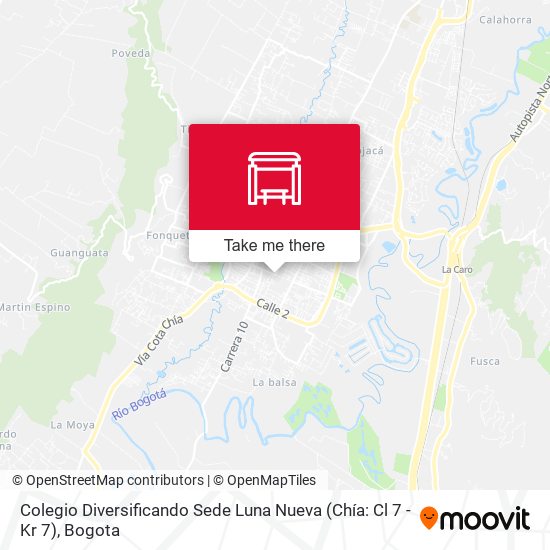 Colegio Diversificando Sede Luna Nueva (Chía: Cl 7 - Kr 7) map