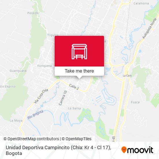 Unidad Deportiva Campincito (Chía: Kr 4 - Cl 17) map