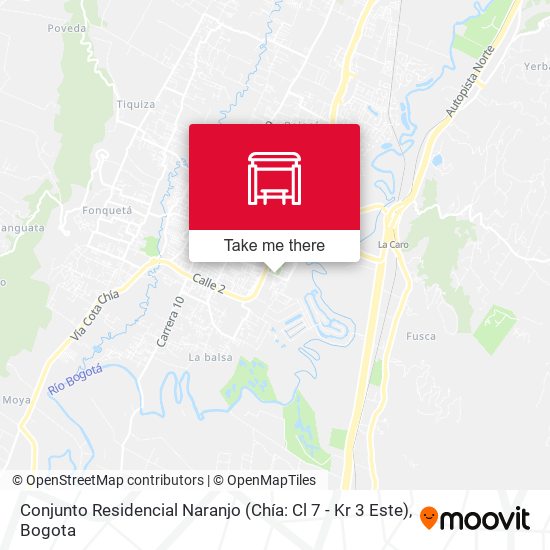 Conjunto Residencial Naranjo (Chía: Cl 7 - Kr 3 Este) map