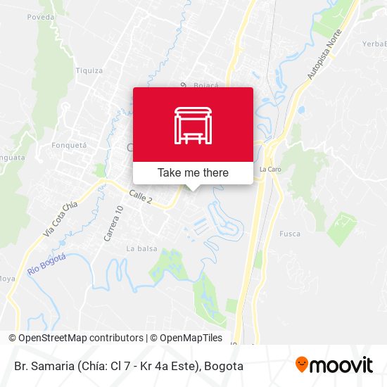 Mapa de Br. Samaria (Chía: Cl 7 - Kr 4a Este)