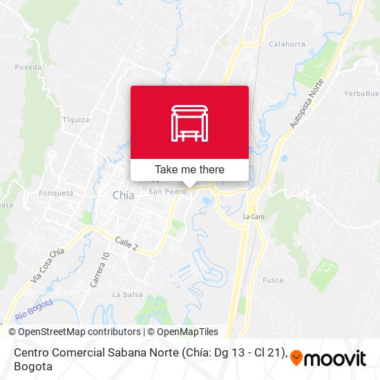 Centro Comercial Sabana Norte (Chía: Dg 13 - Cl 21) map