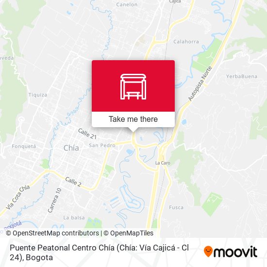 Puente Peatonal Centro Chía (Chía: Vía Cajicá - Cl 24) map