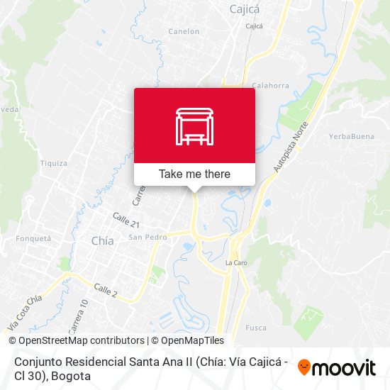Conjunto Residencial Santa Ana II (Chía: Vía Cajicá - Cl 30) map