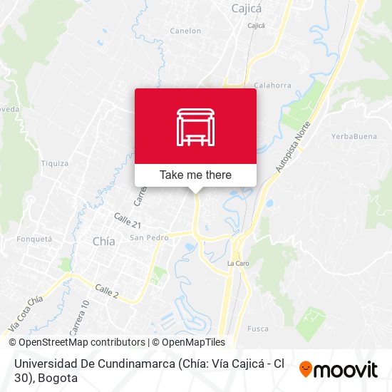 Universidad De Cundinamarca (Chía: Vía Cajicá - Cl 30) map