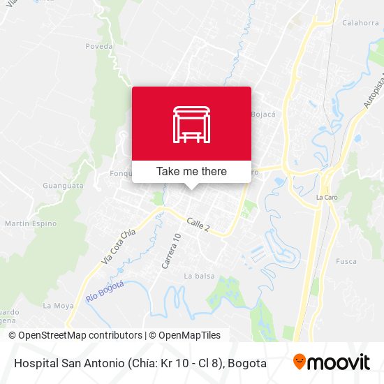 Hospital San Antonio (Chía: Kr 10 - Cl 8) map