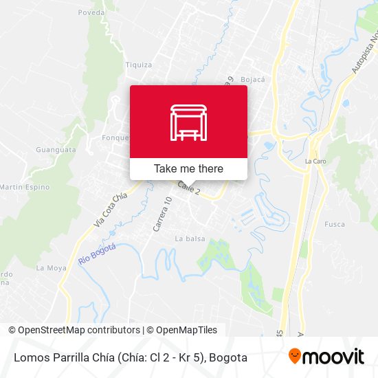 Mapa de Lomos Parrilla Chía (Chía: Cl 2 - Kr 5)