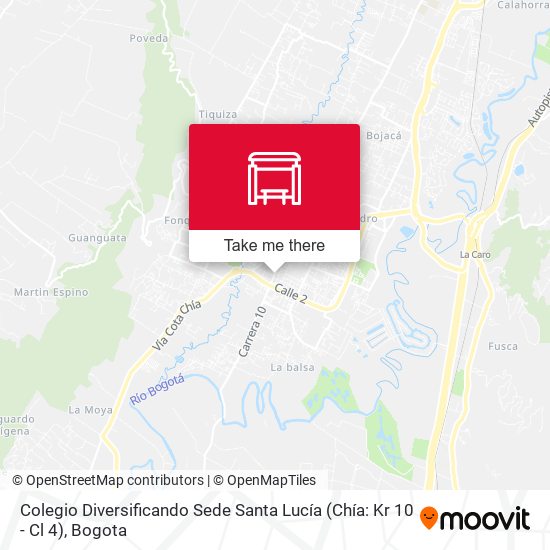 Colegio Diversificando Sede Santa Lucía (Chía: Kr 10 - Cl 4) map