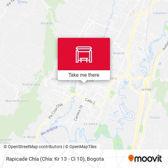 Rapicade Chía (Chía: Kr 13 - Cl 10) map