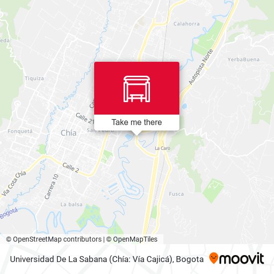 Universidad De La Sabana (Chía: Vía Cajicá) map