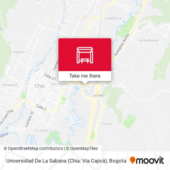 Universidad De La Sabana (Chía: Vía Cajicá) map