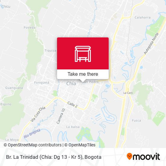 Mapa de Br. La Trinidad (Chía: Dg 13 - Kr 5)