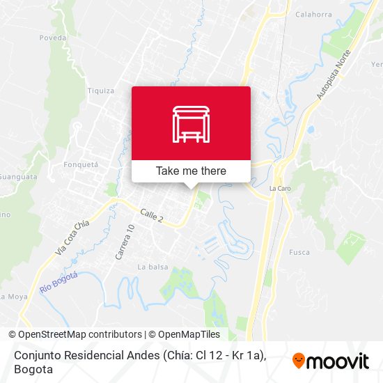 Conjunto Residencial Andes (Chía: Cl 12 - Kr 1a) map