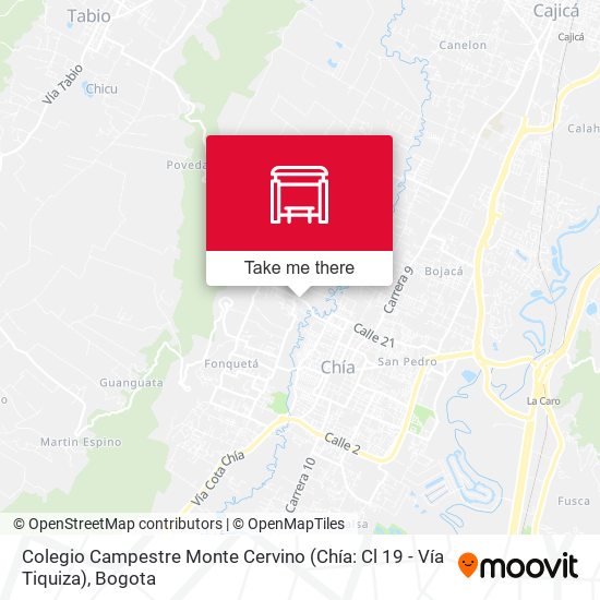 Colegio Campestre Monte Cervino  (Chía: Cl 19 - Vía Tiquiza) map