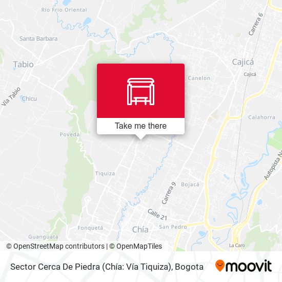 Sector Cerca De Piedra (Chía: Vía Tiquiza) map