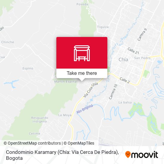 Mapa de Condominio Karamary (Chía: Vía Cerca De Piedra)