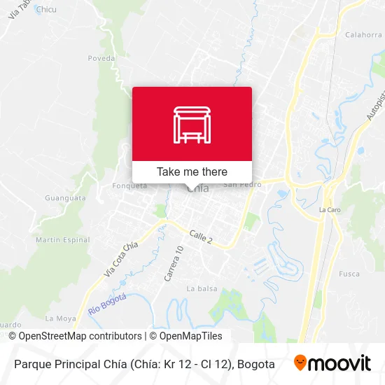 Parque Principal Chía (Chía: Kr 12 - Cl 12) map