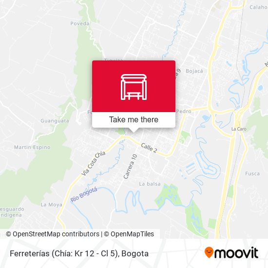 Ferreterías (Chía: Kr 12 - Cl 5) map