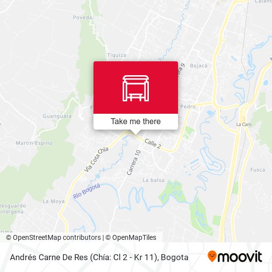 Mapa de Andrés Carne De Res (Chía: Cl 2 - Kr 11)